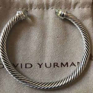 SALE David Yurman Diamond & Citrine  5mm Bracelet